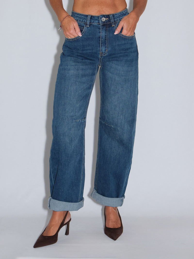Jeans blu  effetto balloon