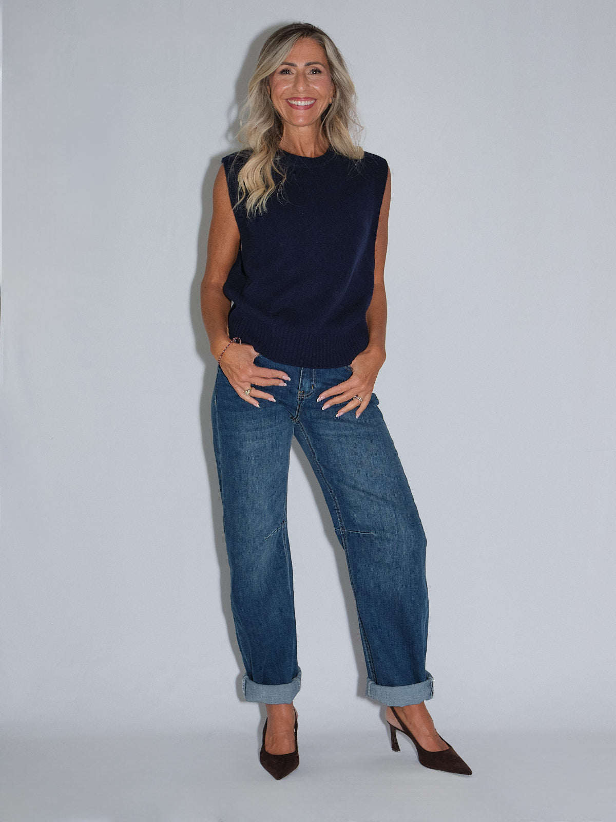 Jeans blu  effetto balloon