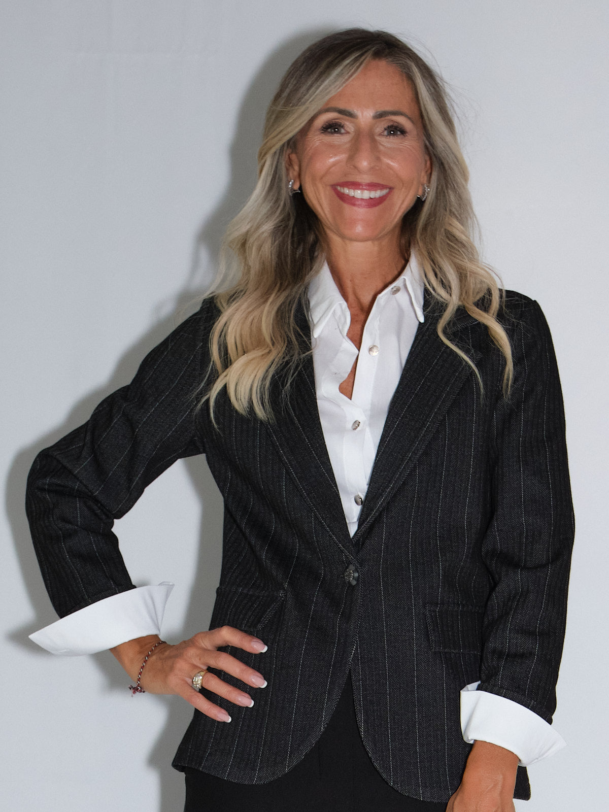 Giacca gessata da donna