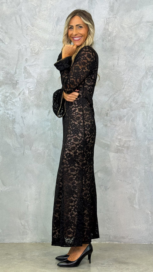 ABITO LUNGO IN PIZZO