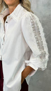 CAMICIA CON MANICHE IN PIZZO