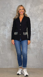 CARDIGAN CON TRECCE