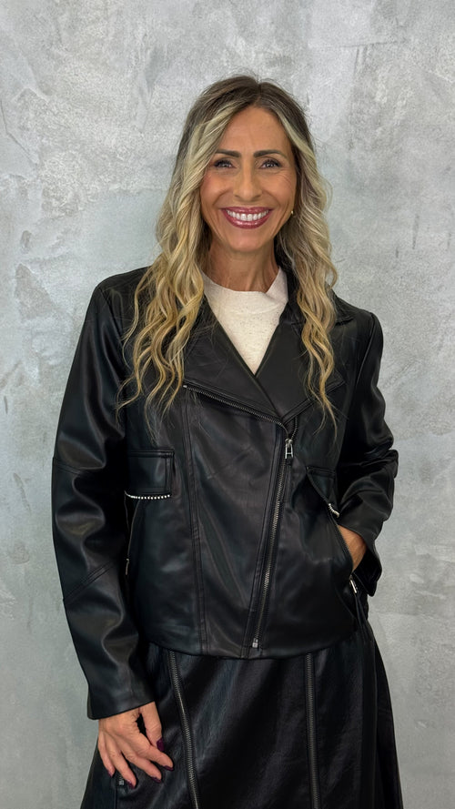 GIACCA IN ECOPELLE CON ZIP