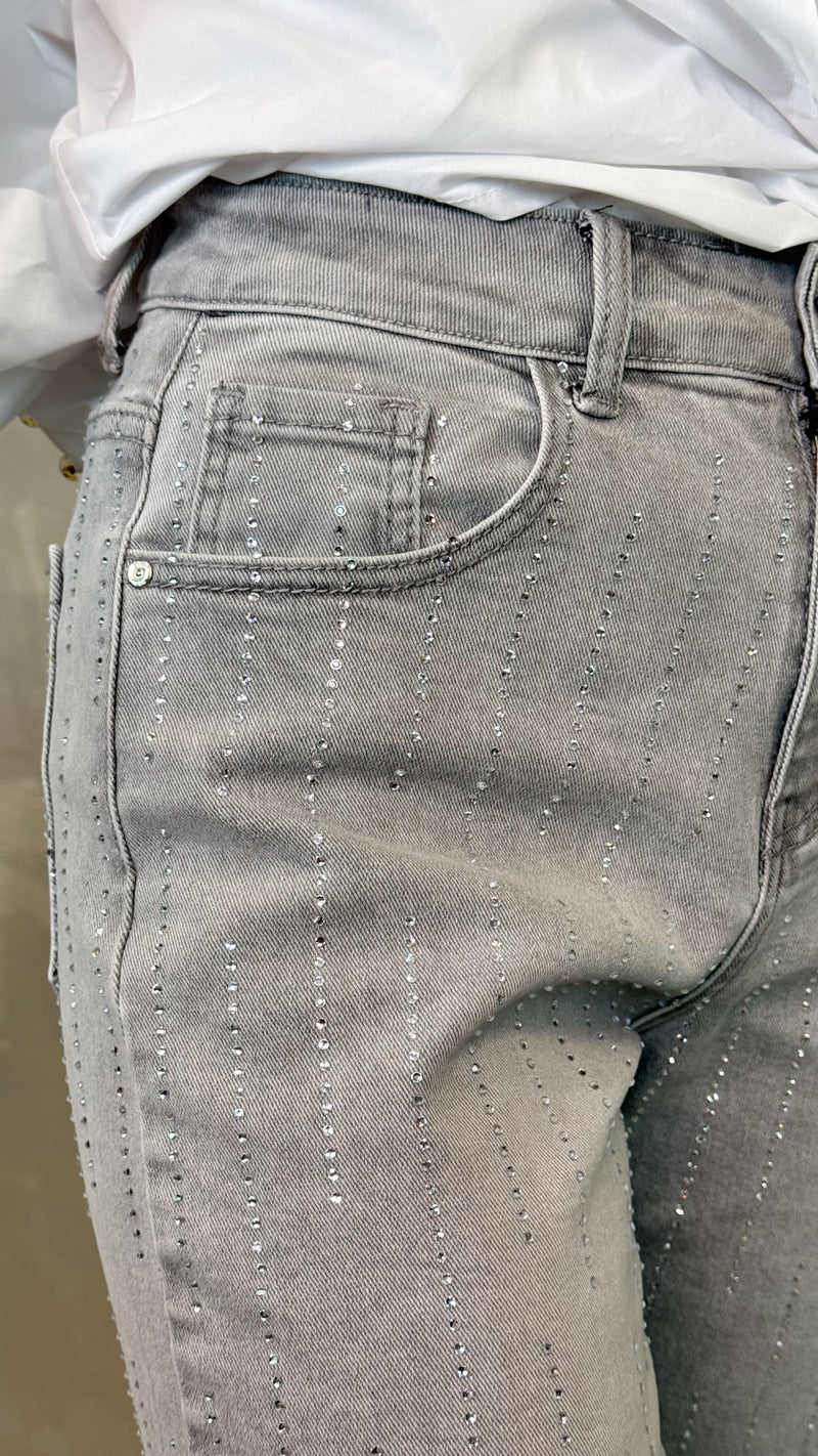 JEANS PALAZZO CON SWAROVSKI