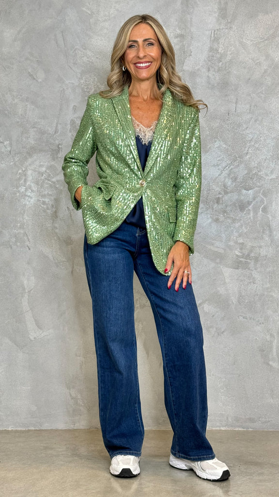 Jacket in micro sequins