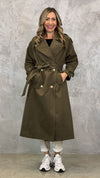 TRENCH DOPPIOPETTO VERDE MILITARE